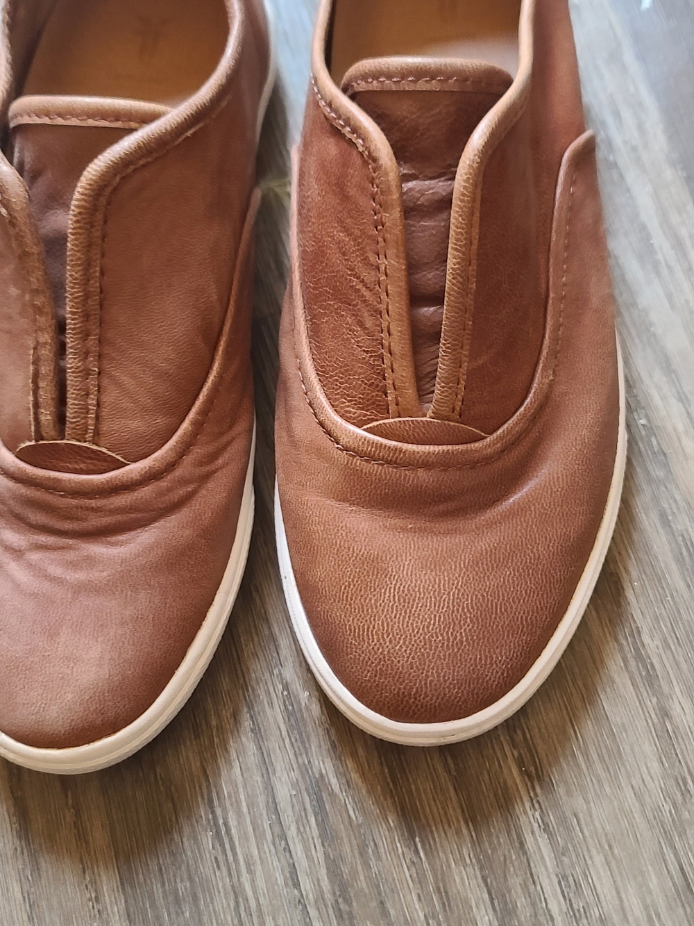 Frye Tan Leather Slip-On Shoe